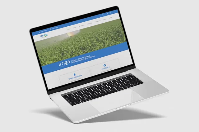 Irriga — weby a e-shopy, ukážka práce Verteco