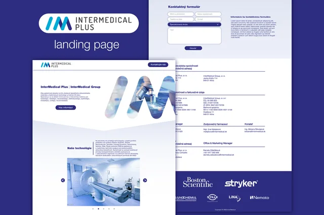 Intermedical — weby a e-shopy, ukážka práce Verteco